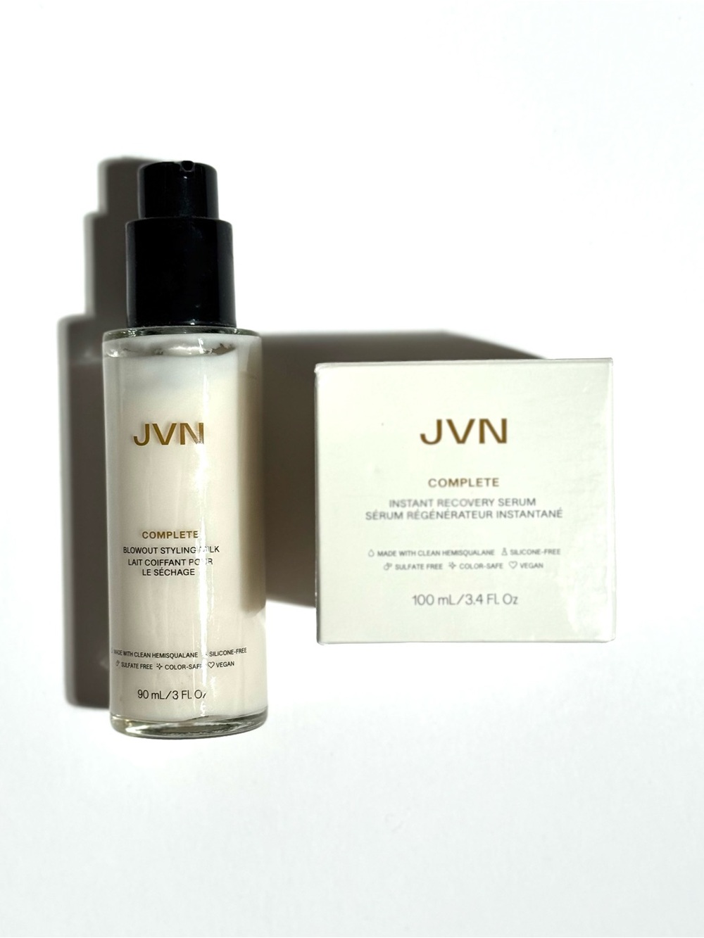JVN Complete Duo: Instant Recovery Serum and Blowout Styling Milk